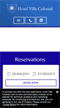 Mobile Screenshot of hotelvillacolonial.com