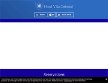 Tablet Screenshot of hotelvillacolonial.com